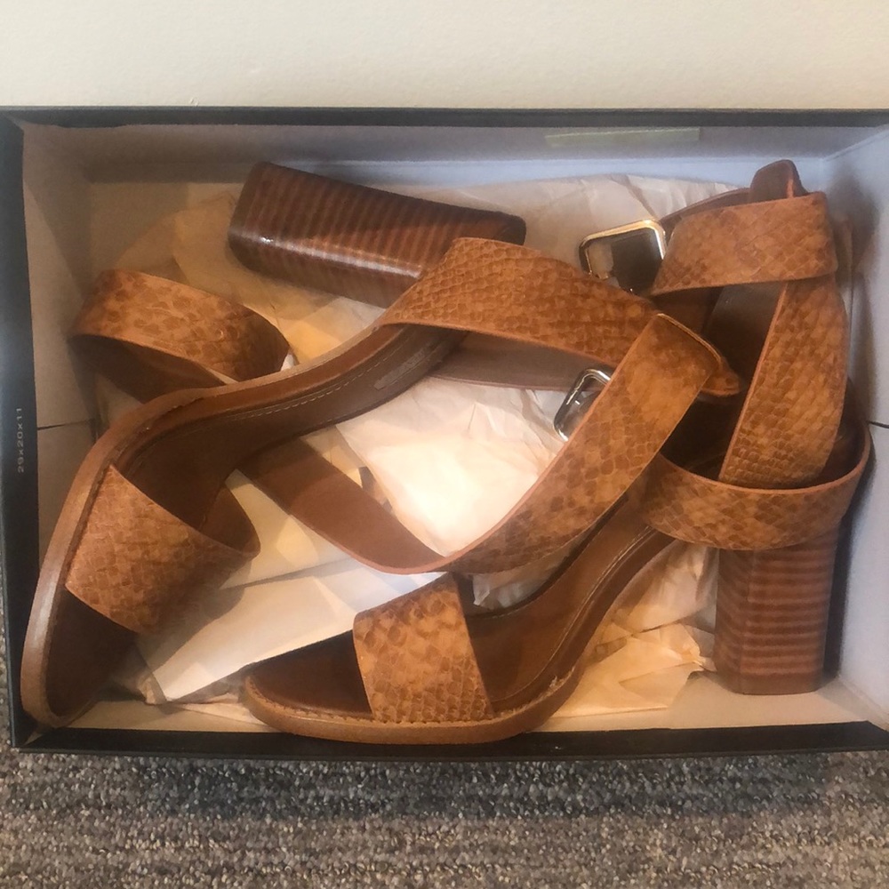 BCBGeneration Cognac Leather Heels NEVER WORN